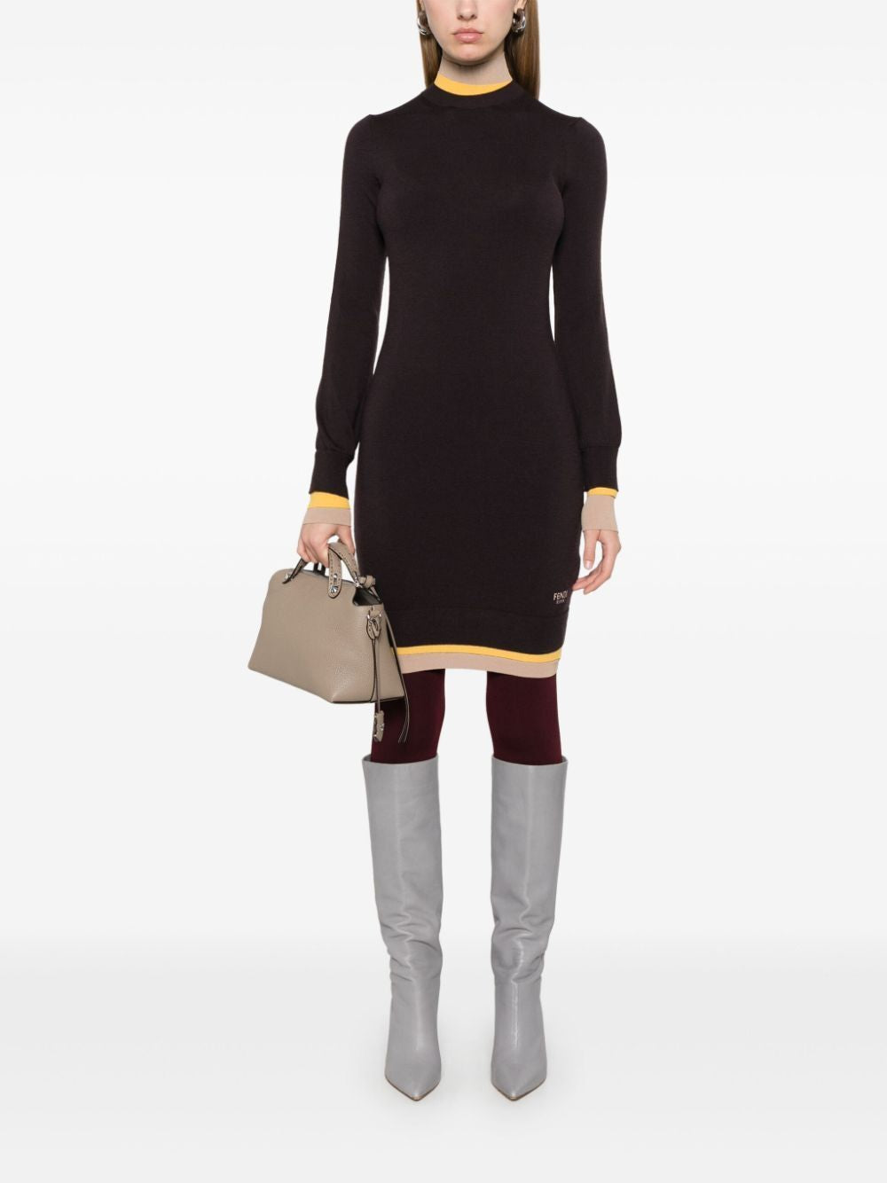 FENDI Wool Blend Mini Dress - Women's Suit for FW24