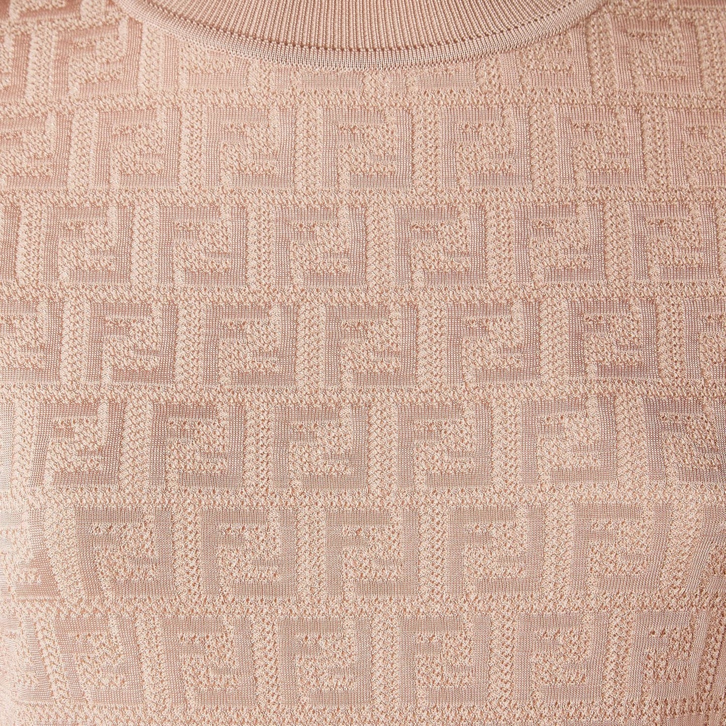 FENDI Slim Fit Round-Neck Mini Cotton Dress