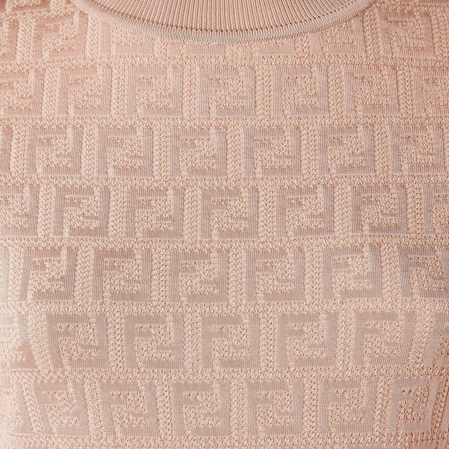 FENDI Slim Fit Round-Neck Mini Cotton Dress