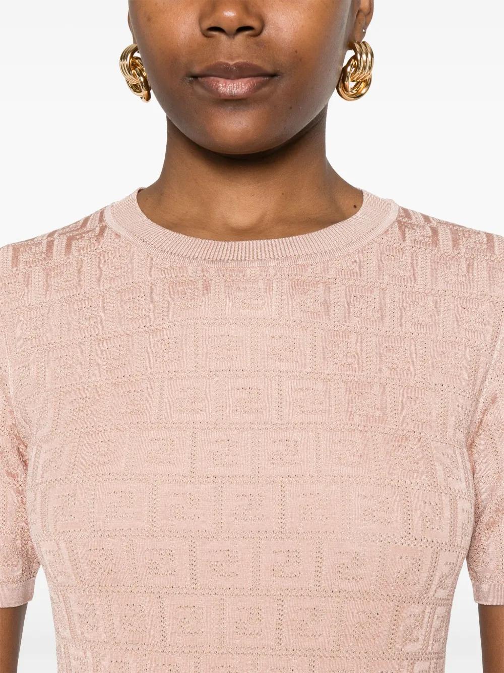 FENDI Slim Fit Round-Neck Mini Cotton Dress