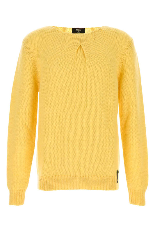 FENDI Mohair Blend Crew Jumper for Men - FW24