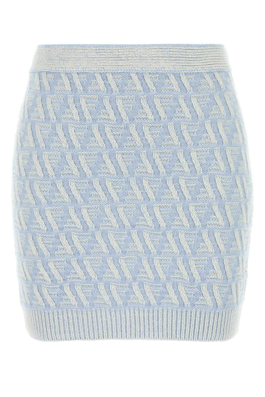 FENDI Chic Mini Embroidered Silk Blend Skirt