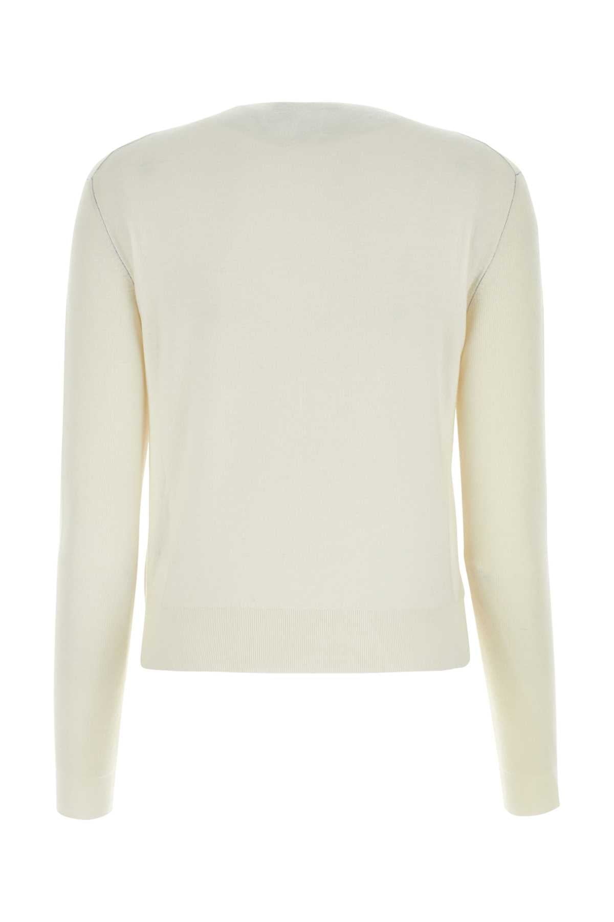 FENDI Ivory Stretch Cashmere Blend Sweater - Women's Pullover