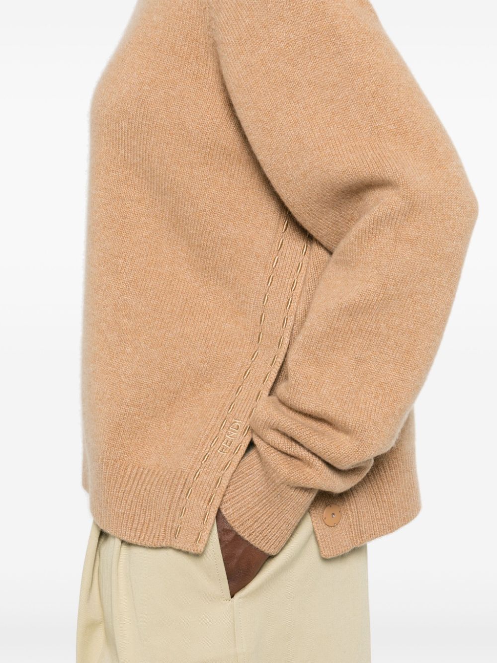 FENDI Cashmere High-Neck Jumper for Women - FW24