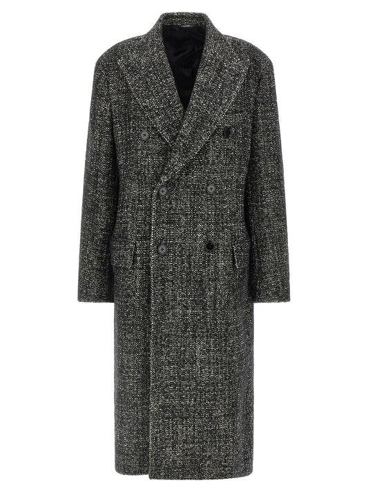 Dolce & Gabbana Men Bouclé Wool Coat