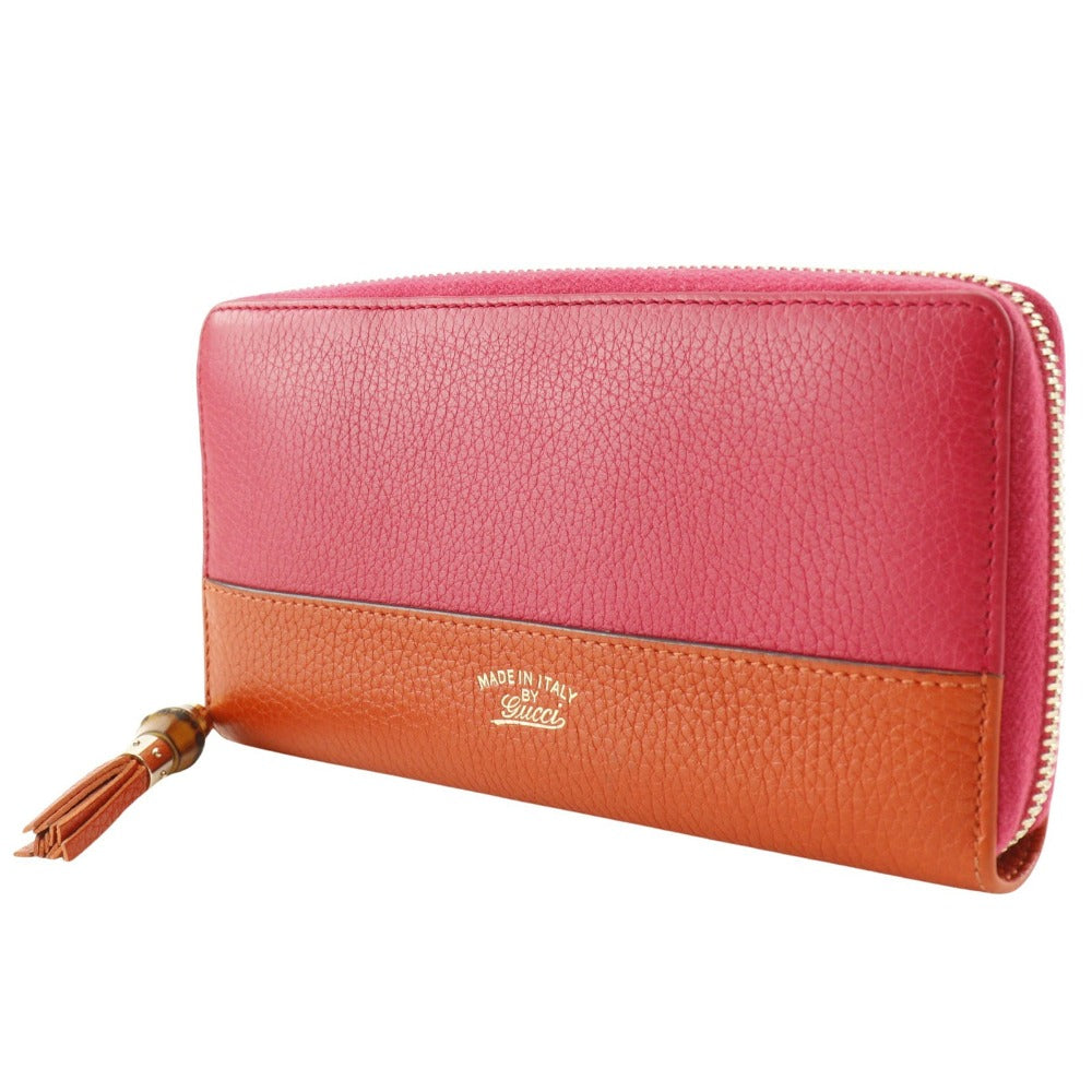 Gucci Bamboo Tassel Bicolor Zip Wallet