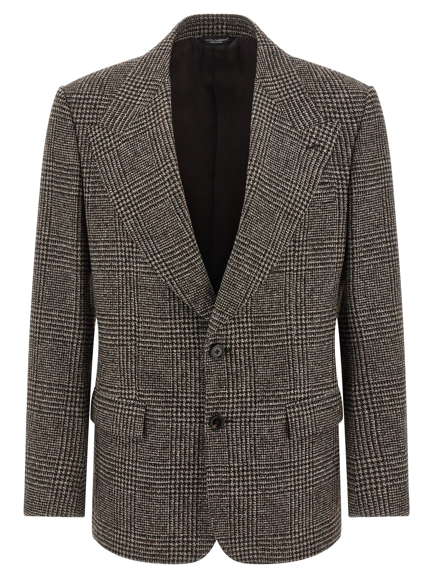 Dolce & Gabbana Men Prince Of Wales Wool Blazer