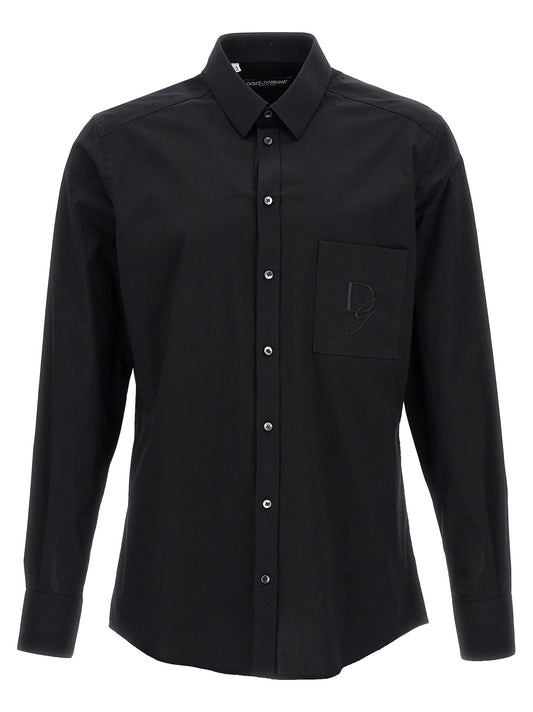 Dolce & Gabbana Men Logo Embroidery Shirt