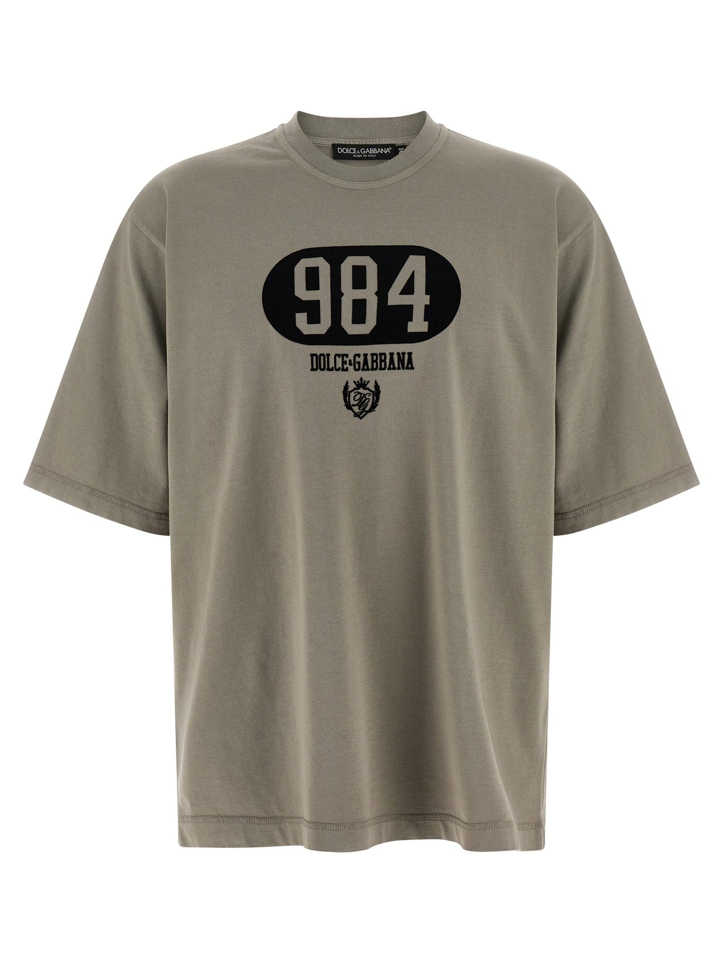 Dolce & Gabbana Men Flocked Print T-Shirt