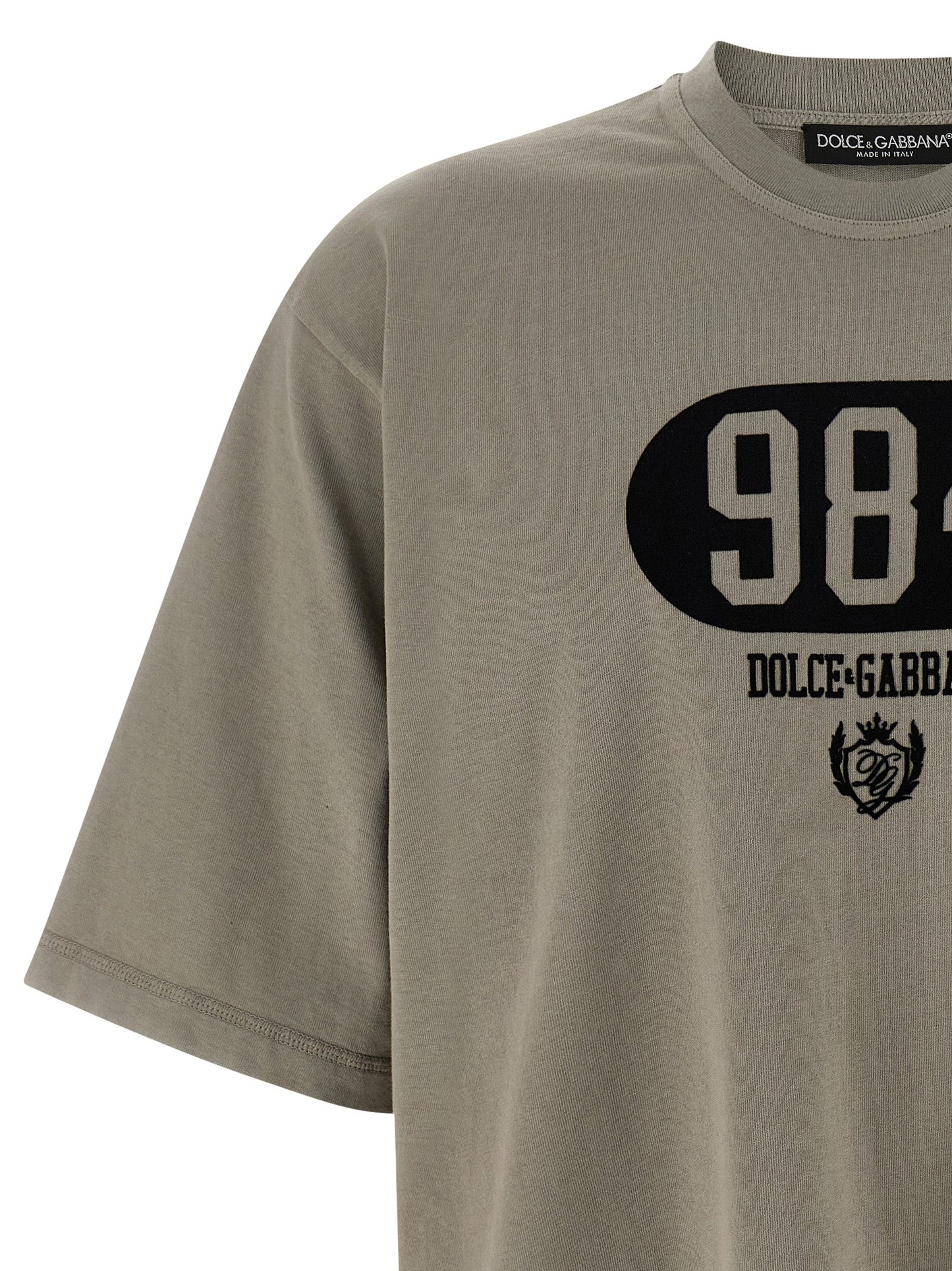 Dolce & Gabbana Men Flocked Print T-Shirt