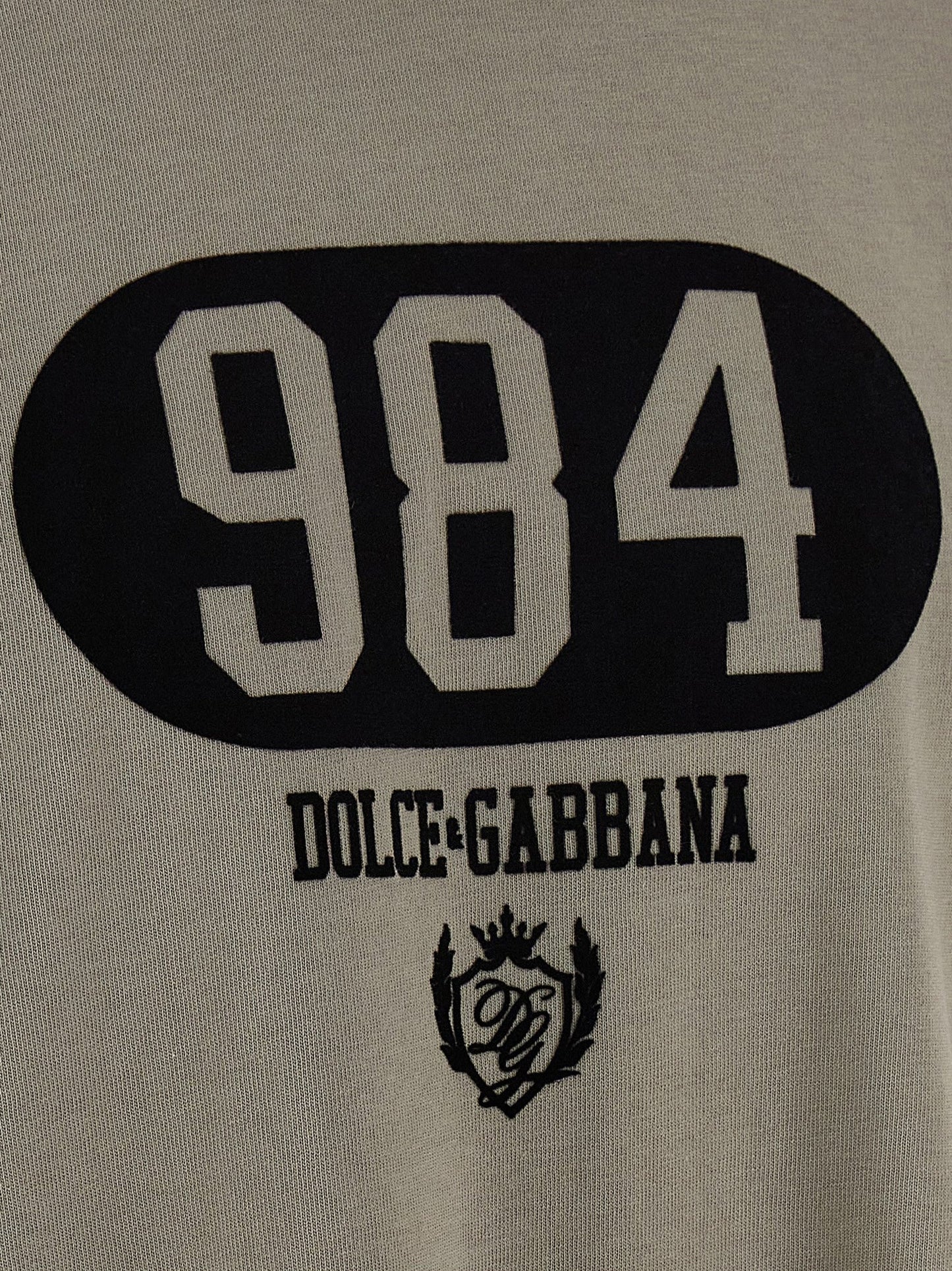 Dolce & Gabbana Men Flocked Print T-Shirt
