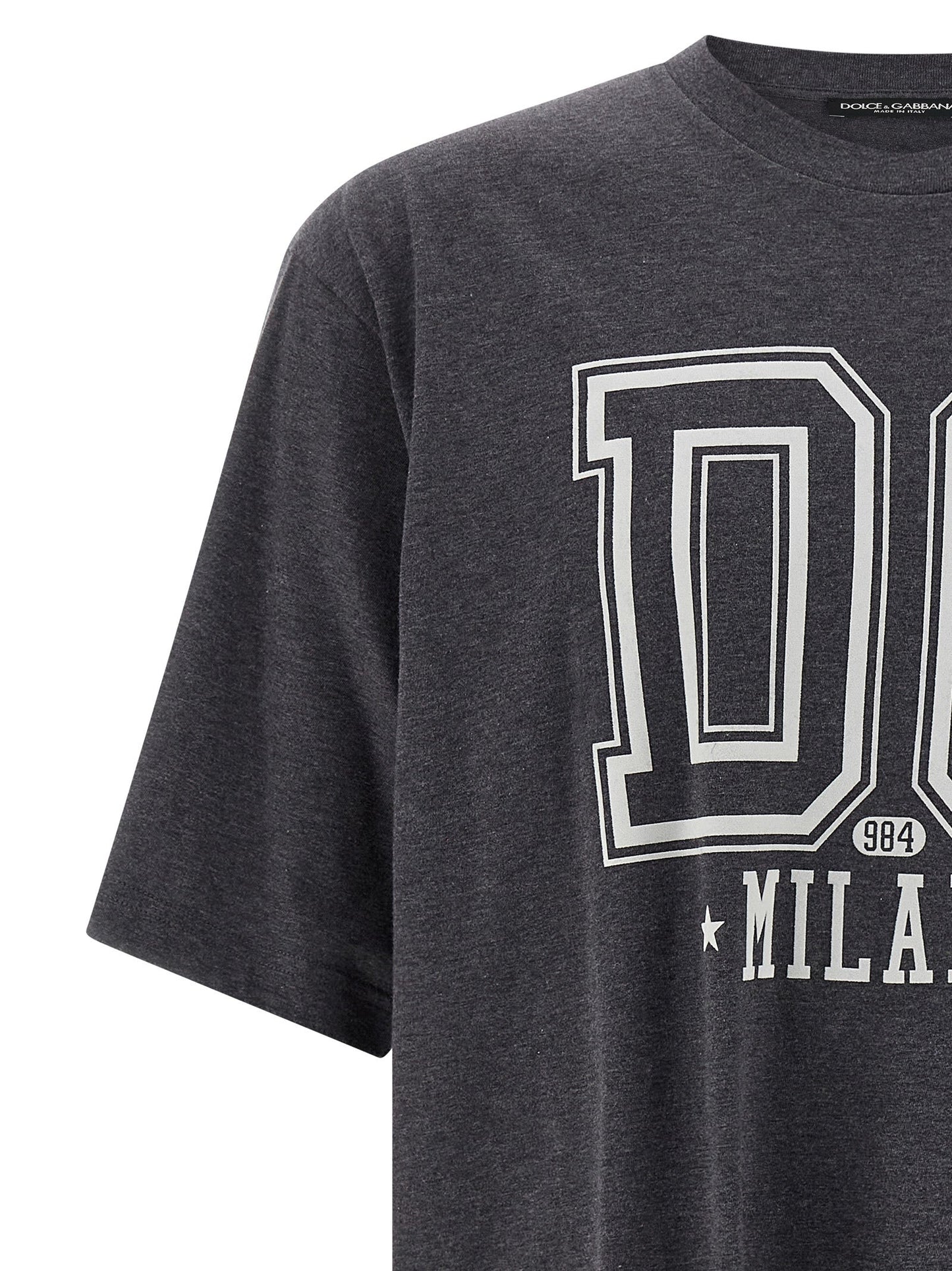 Dolce & Gabbana Men Flocked Print T-Shirt