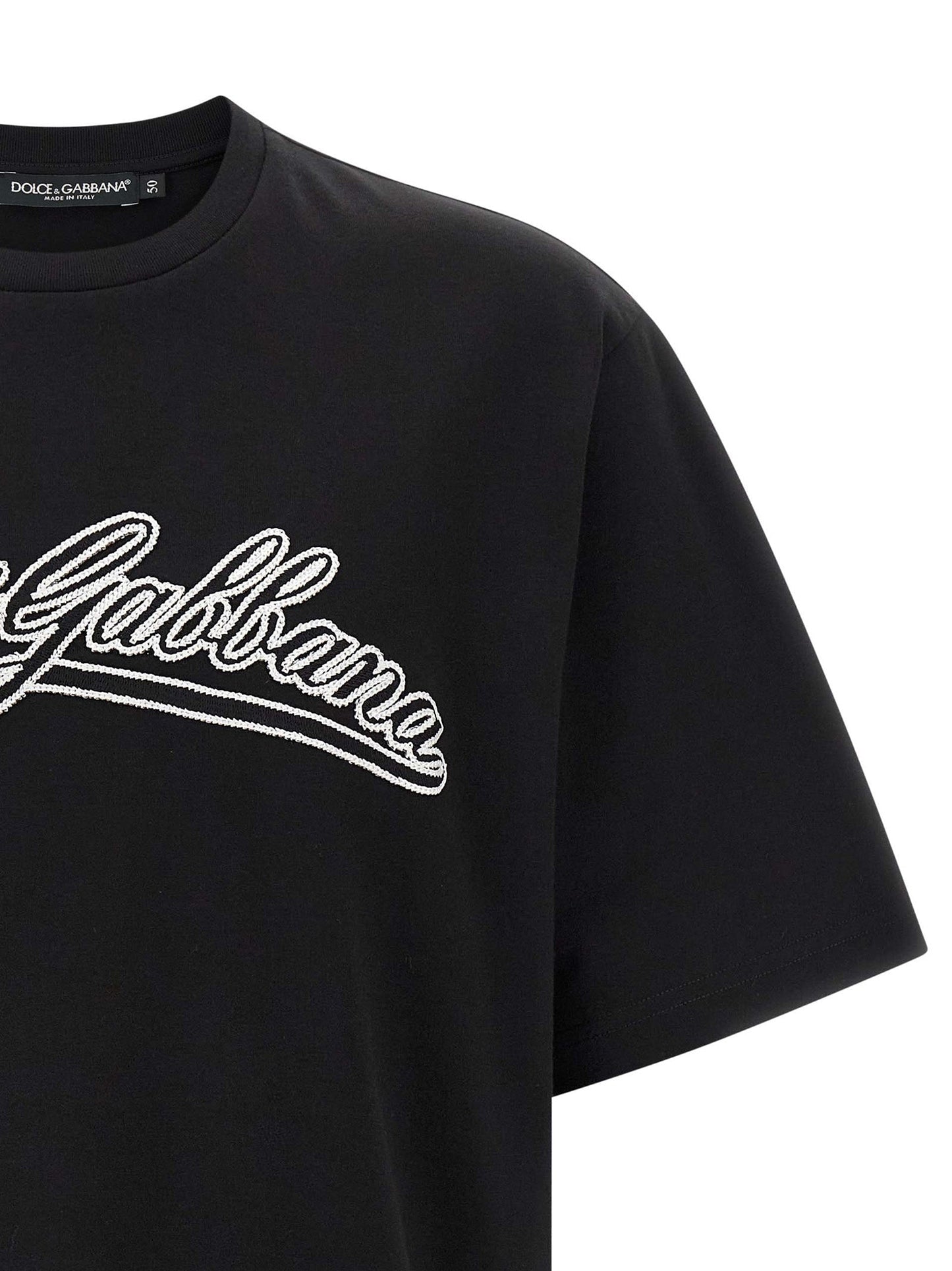 Dolce & Gabbana Men Logo Embroidery T-Shirt