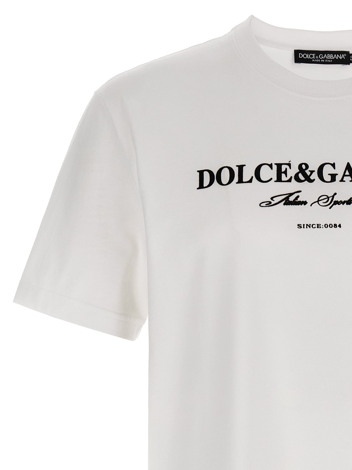 Dolce & Gabbana Men Flock Print T-Shirt