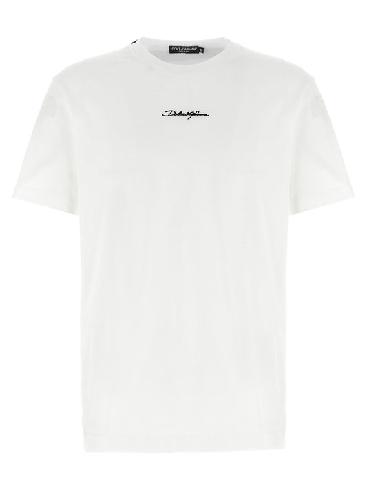 Dolce & Gabbana Men Logo Embroidery T-Shirt