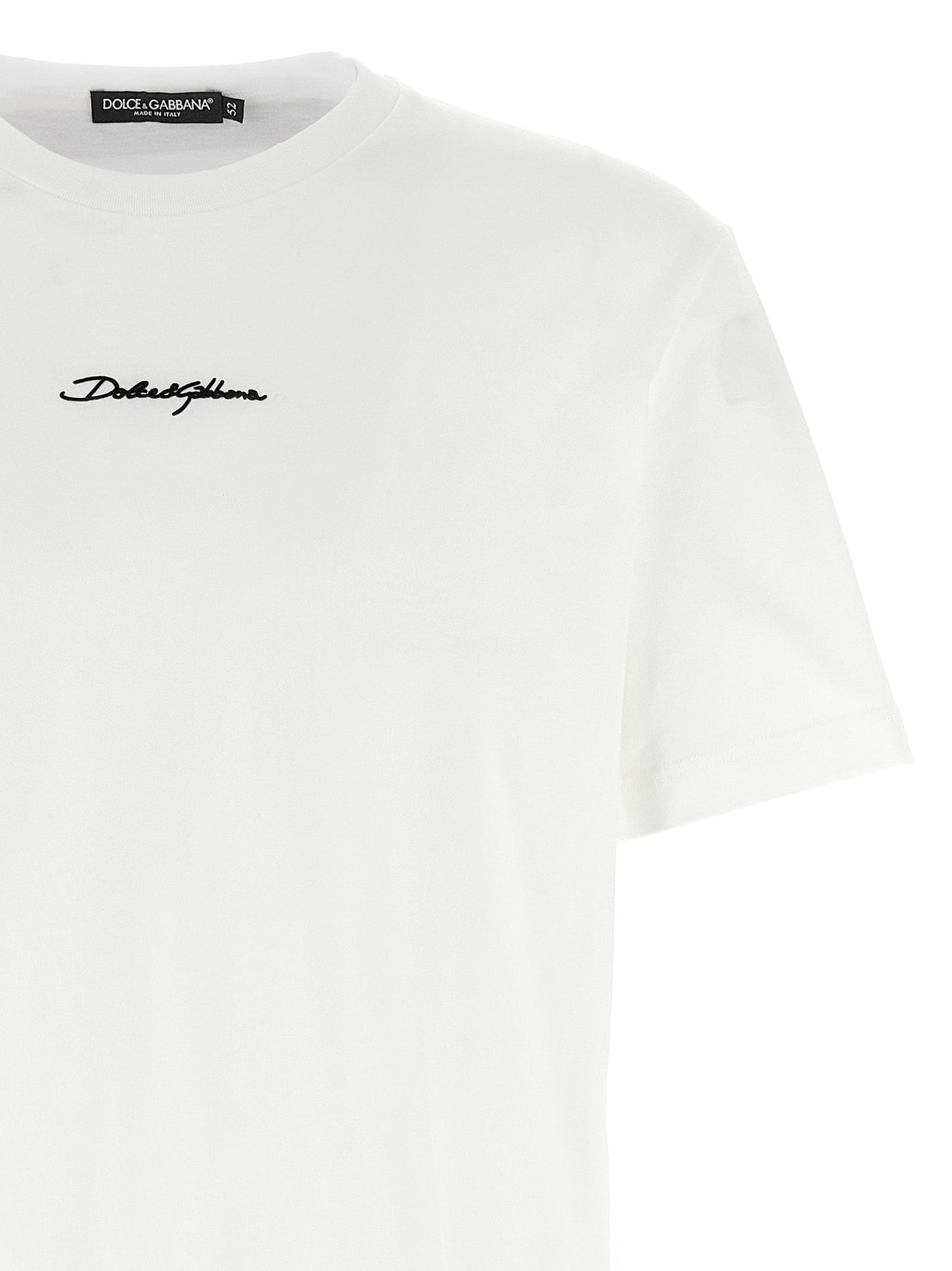 Dolce & Gabbana Men Logo Embroidery T-Shirt