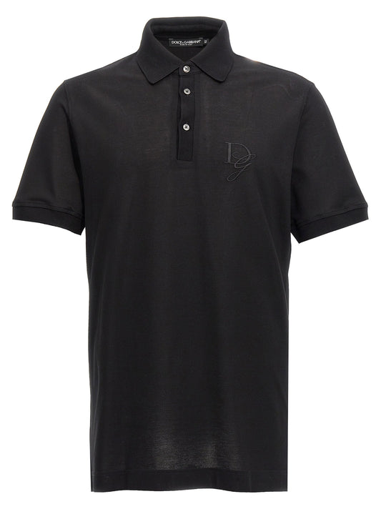Dolce & Gabbana Men Logo Embroidery Polo Shirt
