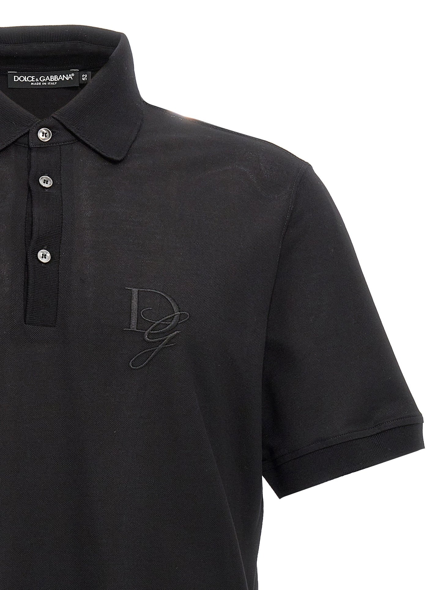 Dolce & Gabbana Men Logo Embroidery Polo Shirt