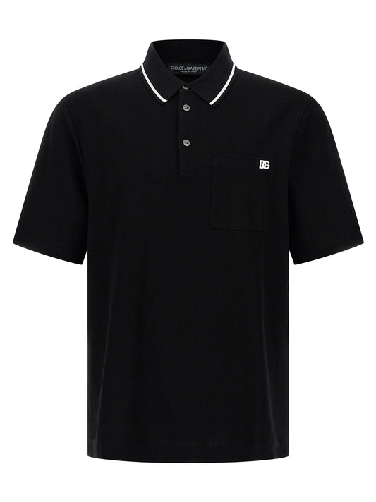 Dolce & Gabbana Men Embroidery Polo Shirt