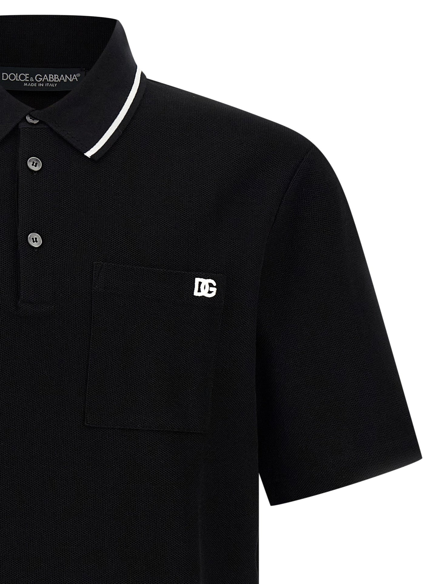 Dolce & Gabbana Men Embroidery Polo Shirt