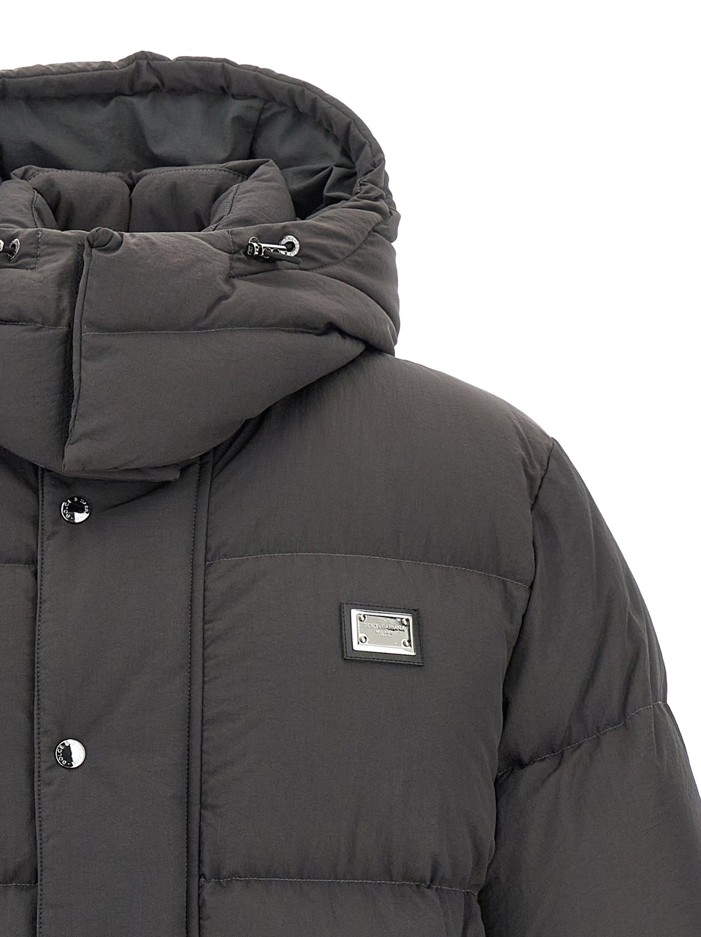 Dolce & Gabbana Men Logo Patch Down Jacket