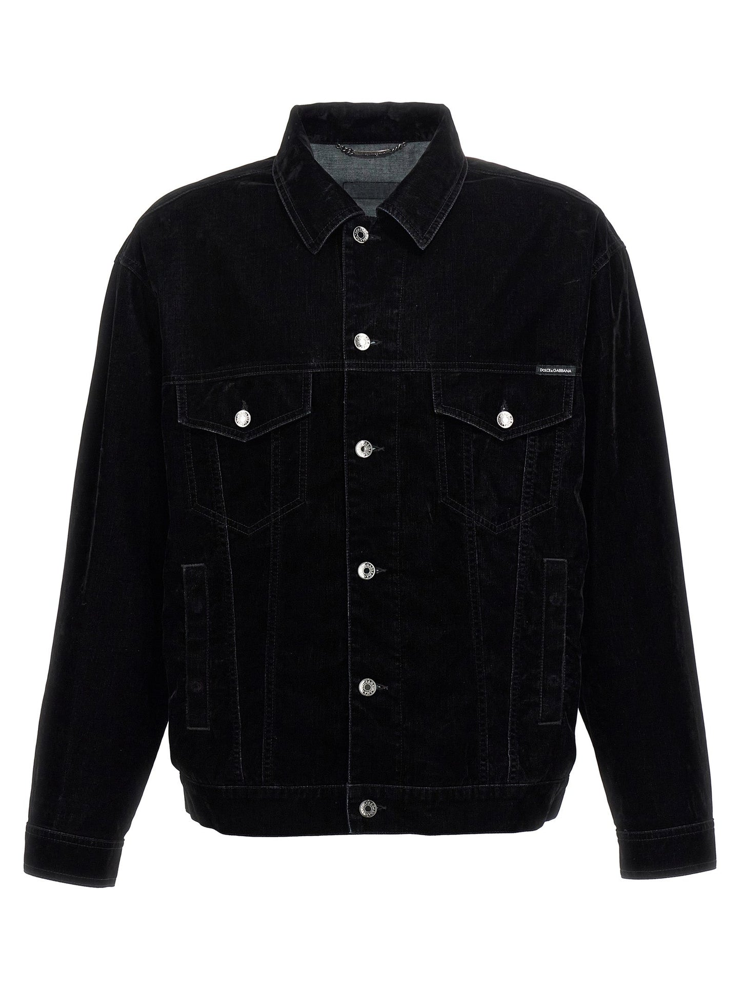 Dolce & Gabbana Men Velvet Shirt Jacket