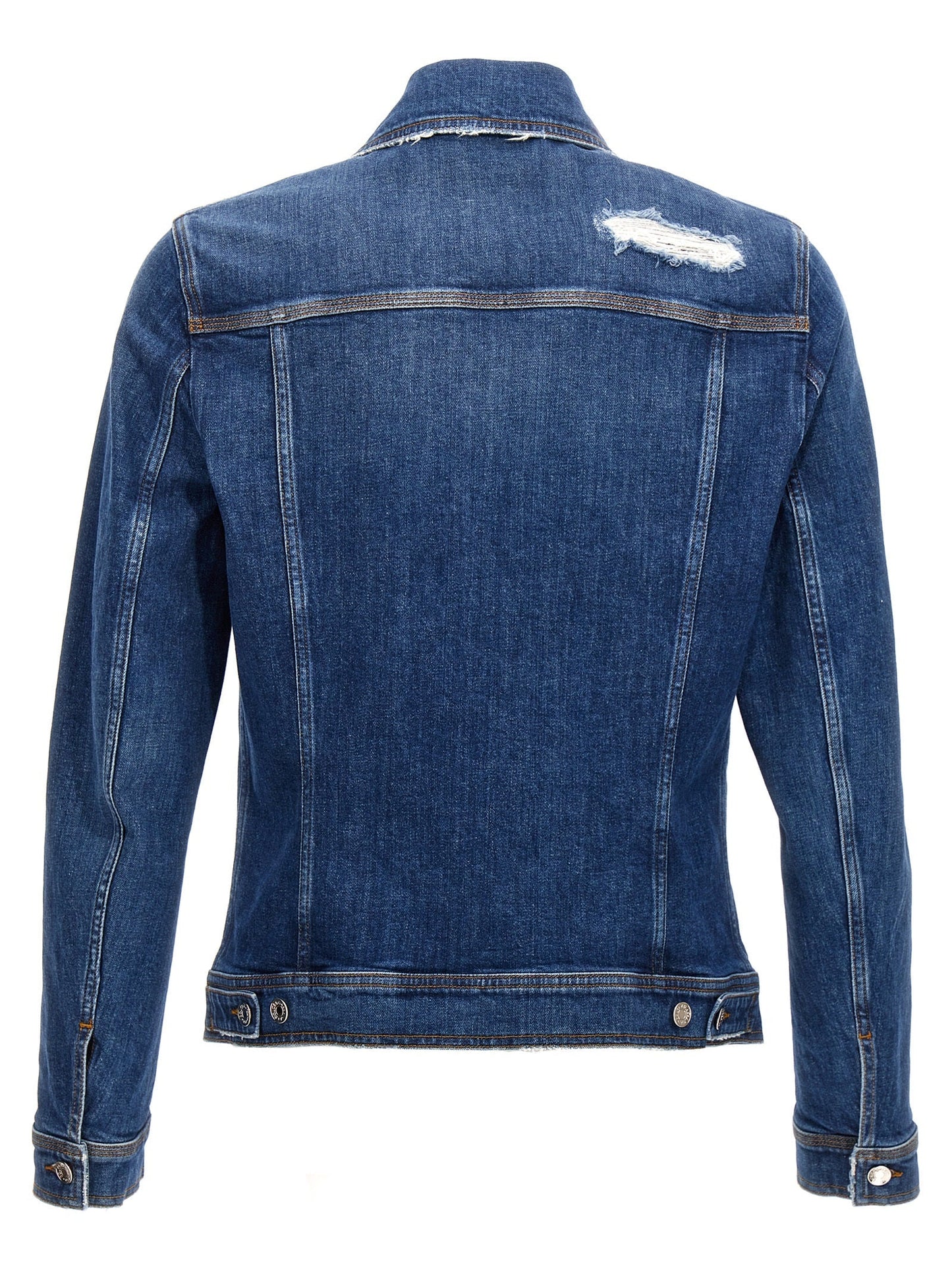 Dolce & Gabbana Men Denim Jacket With Used Effect