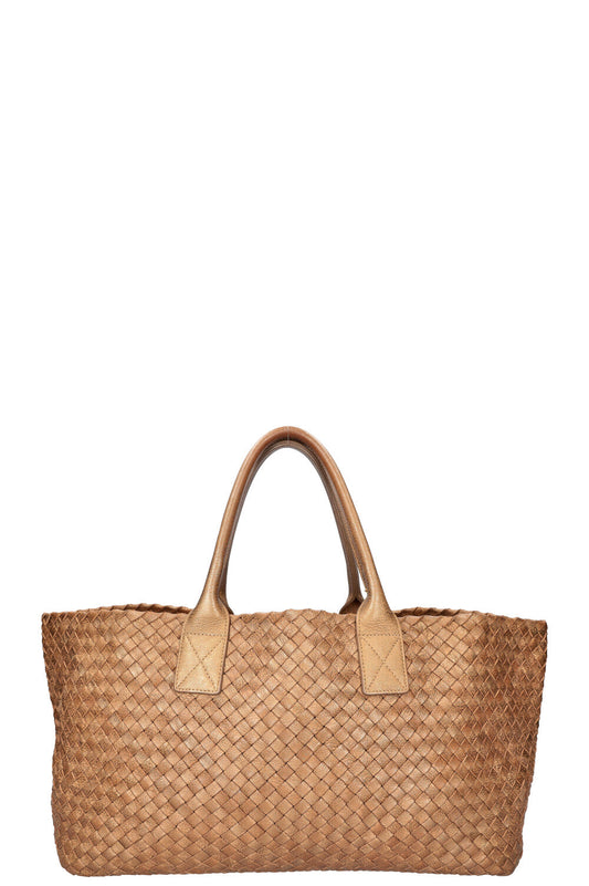 BOTTEGA VENETA Medium Cabat Tote Intrecciato Gold