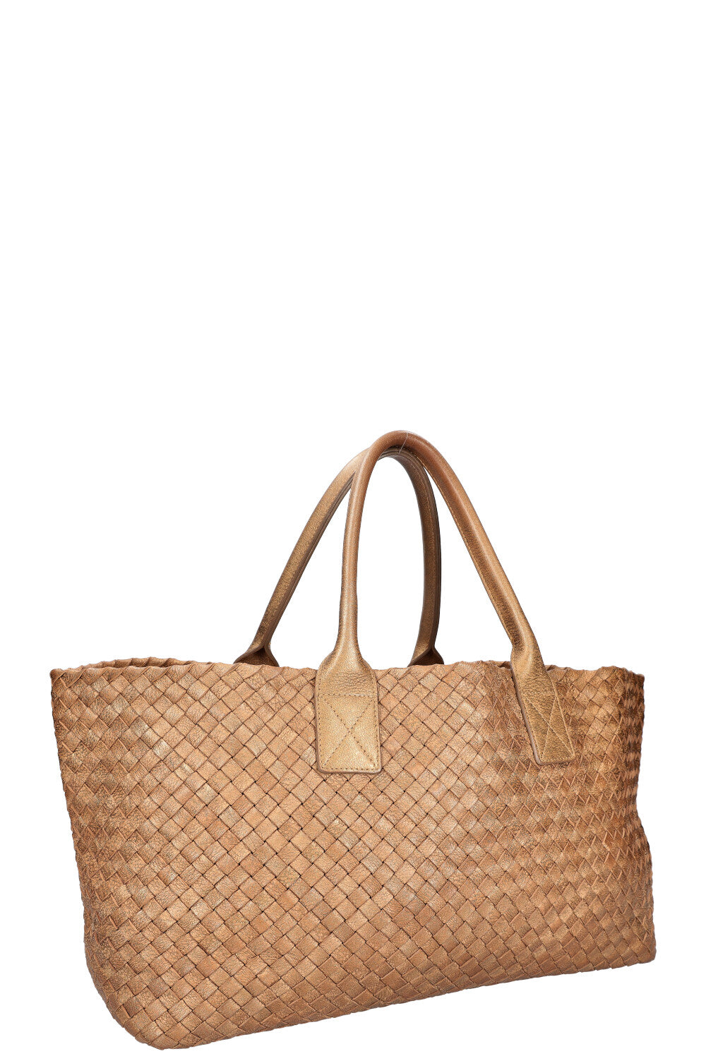 BOTTEGA VENETA Medium Cabat Tote Intrecciato Gold
