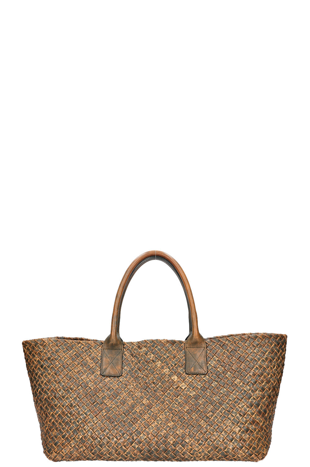BOTTEGA VENETA Medium Cabat Tote Intrecciato Vintage Effect Brown