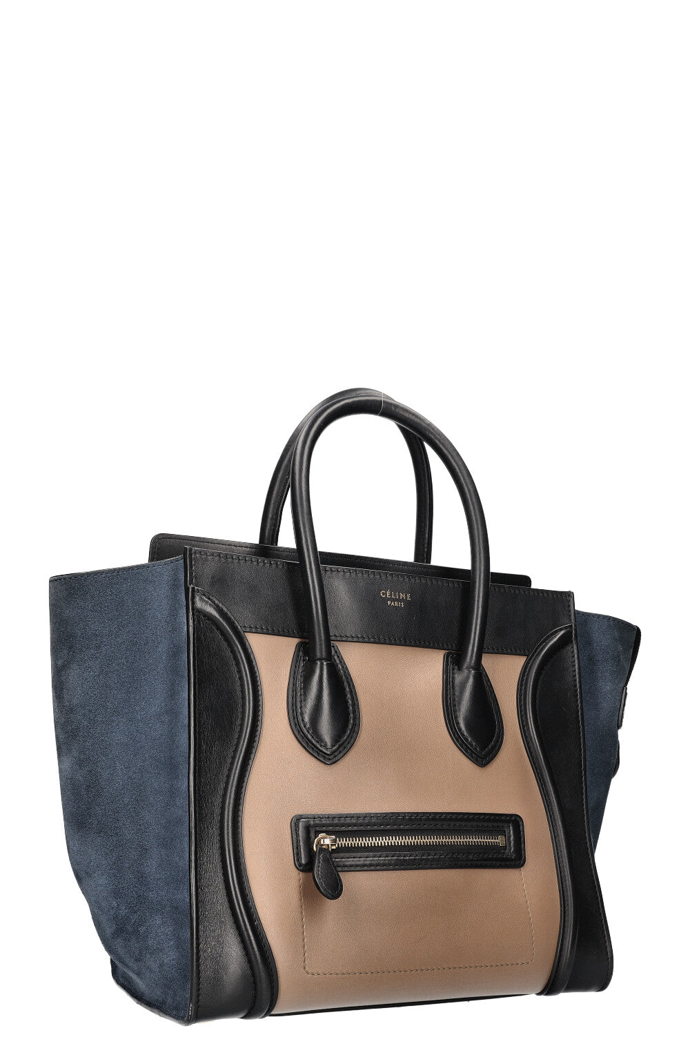 CELINE Luggage Mini Tricolor Beige