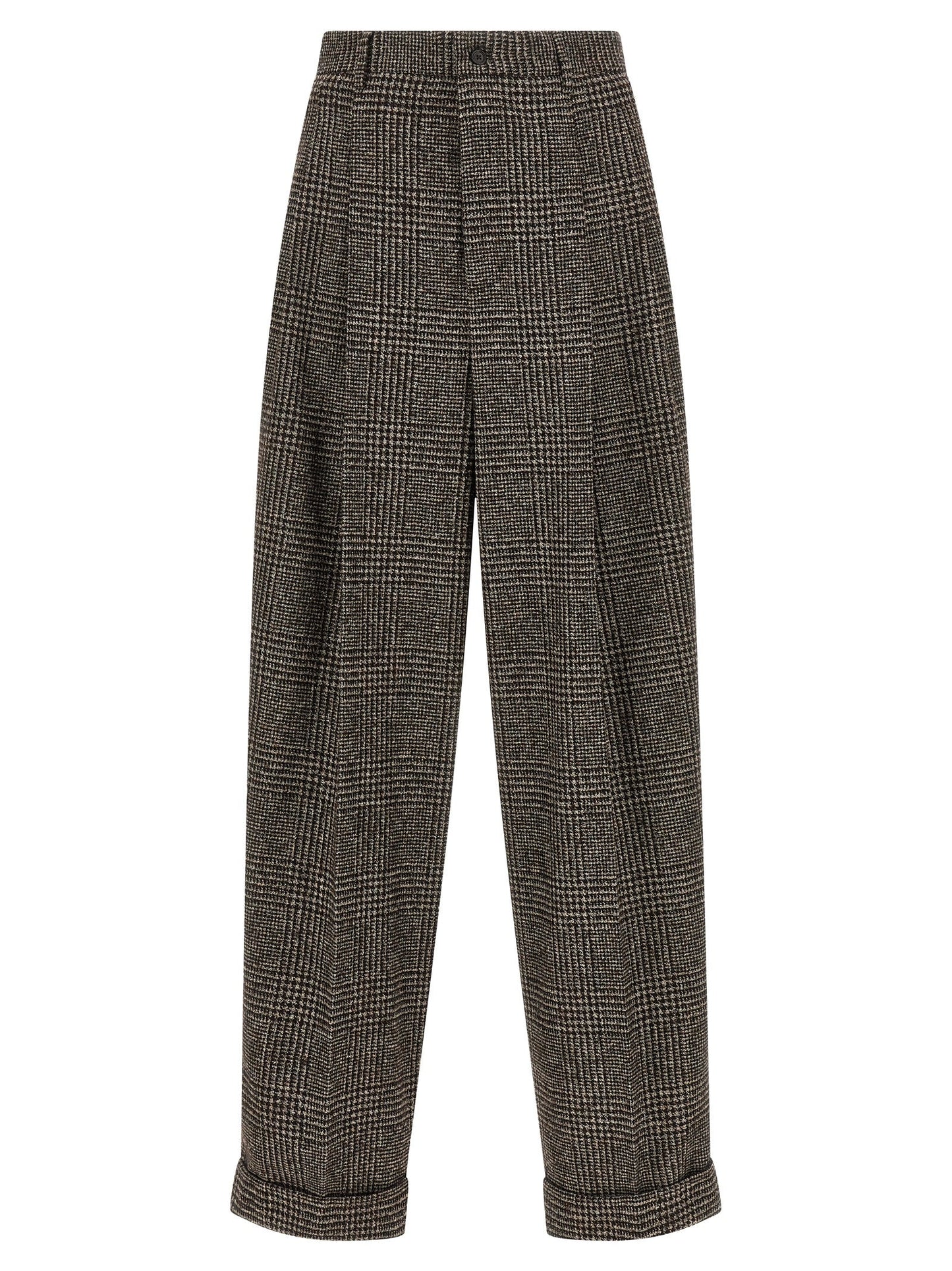 Dolce & Gabbana Men Prince Of Wales Wool Pants