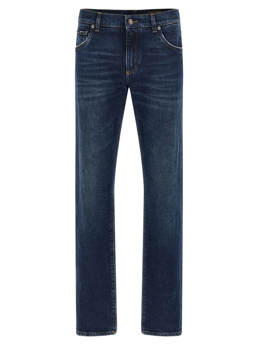 Dolce & Gabbana Men Logo Plaque Jeans