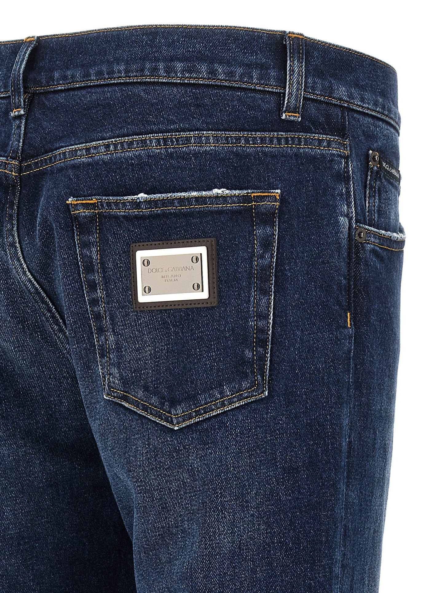 Dolce & Gabbana Men Logo Plaque Jeans