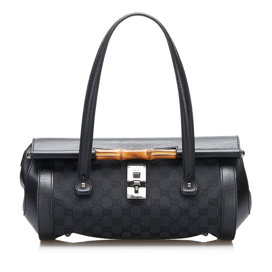 Gucci GG Canvas Bamboo Bullet Shoulder Bag (SHG-CXnDa1)