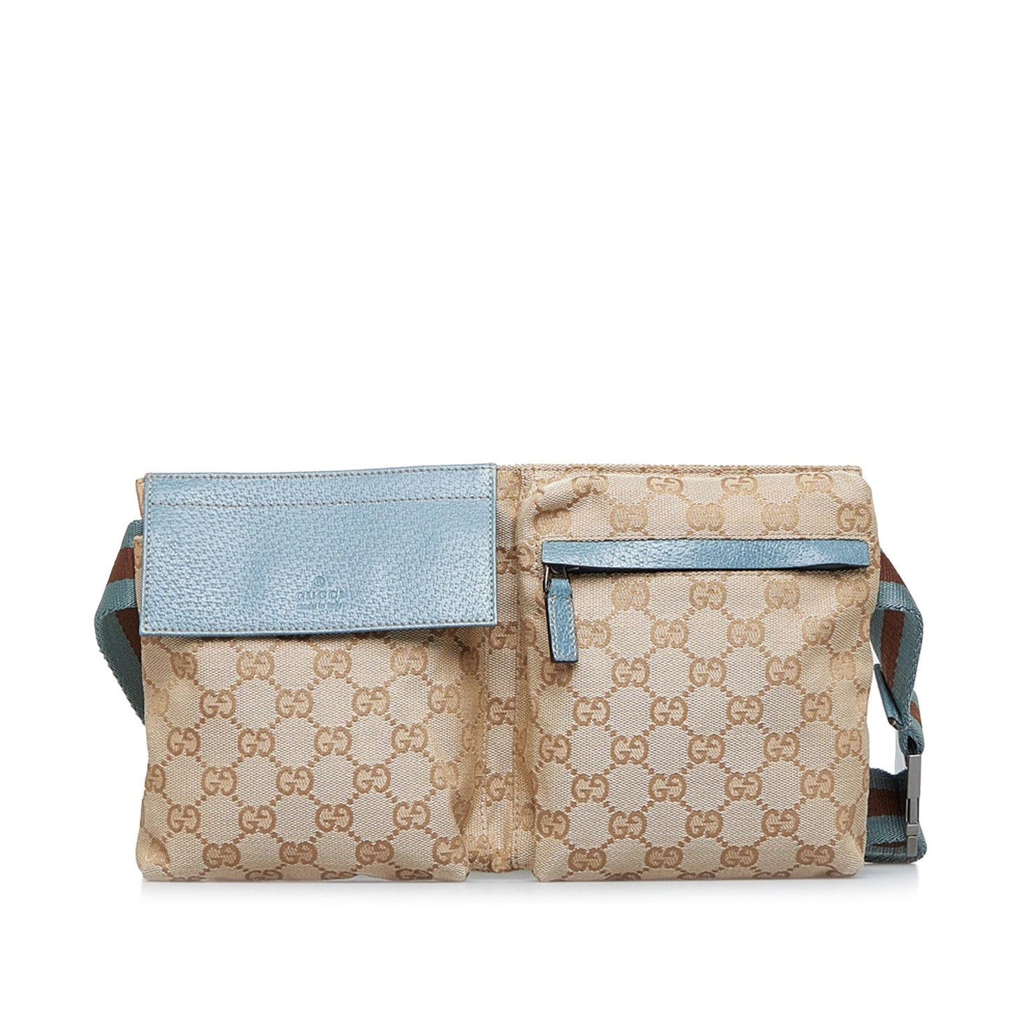 Gucci GG Canvas Double Pocket Belt Bag (SHG-SPTFFs)