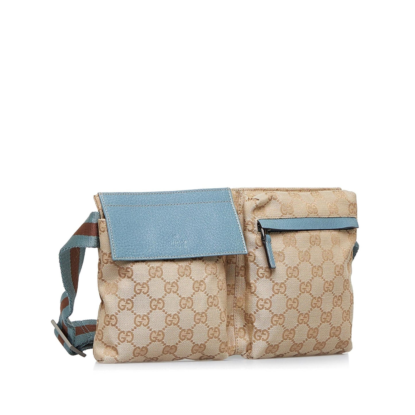 Gucci GG Canvas Double Pocket Belt Bag (SHG-SPTFFs)
