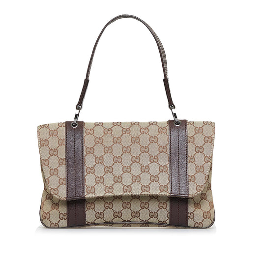Gucci GG Canvas Flap Handbag (SHG-wwcrBP)