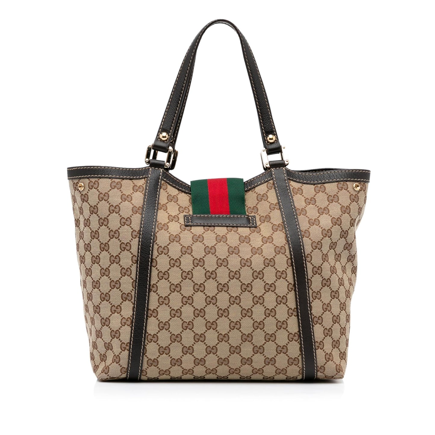 Gucci GG Canvas New Ladies Web Tote (SHG-rjYda9)
