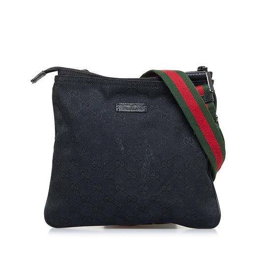 Gucci GG Canvas Web Crossbody (SHG-WF62PF)