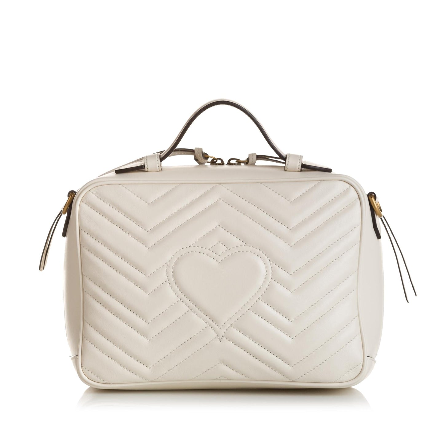 Gucci Small GG Marmont Matelasse Top Handle (SHG-puiWgw)