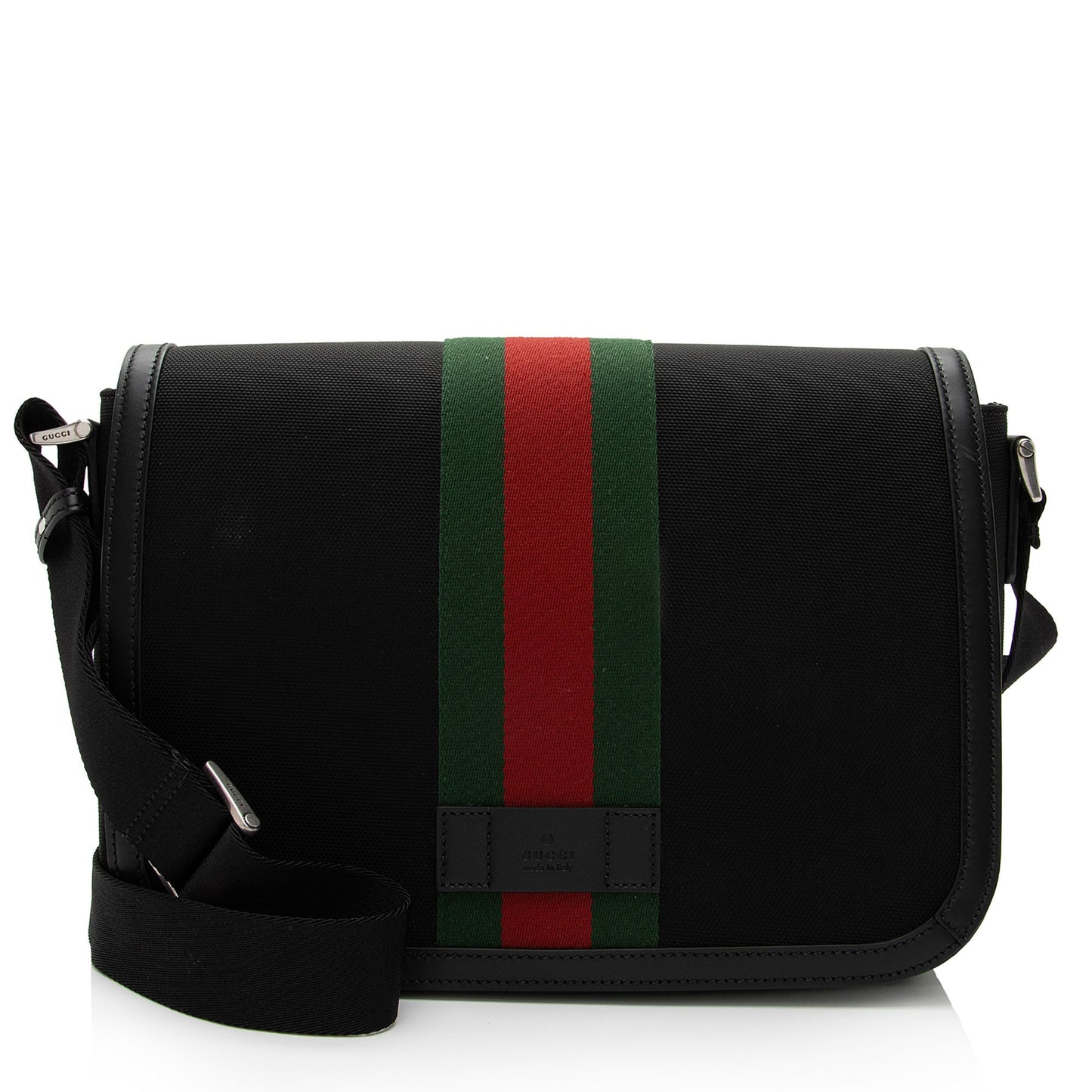 Gucci Techno Canvas Web Flap Messenger Bag (SHF-TK0IAS)