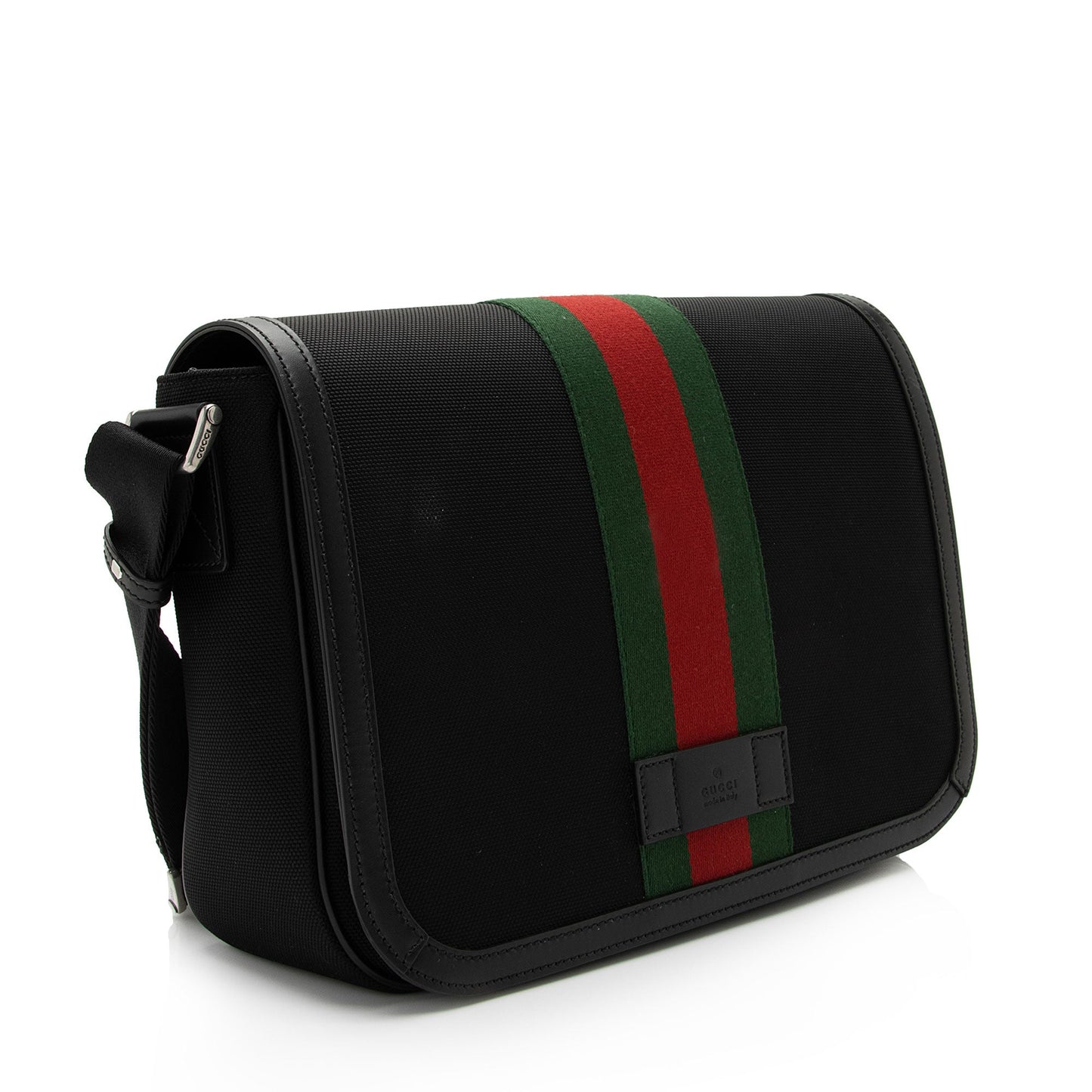 Gucci Techno Canvas Web Flap Messenger Bag (SHF-TK0IAS)