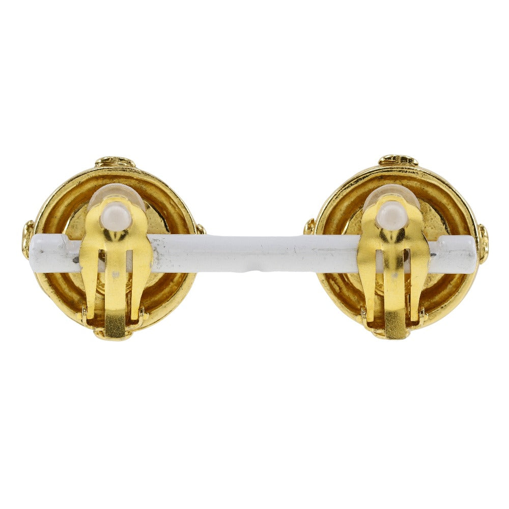 Chanel Coco Mark Vintage Gold Earrings