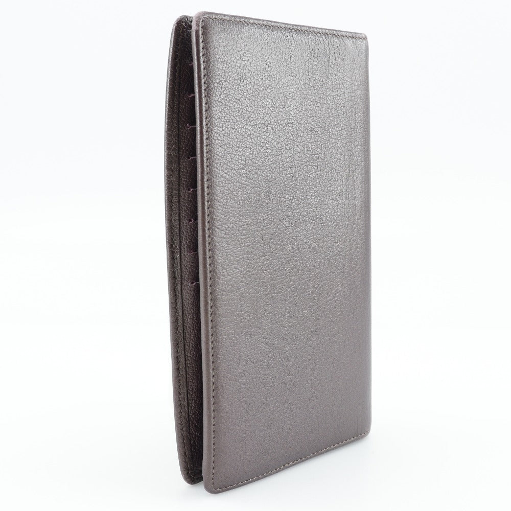 Chanel Camellia Leather Long Wallet Metallic Purple