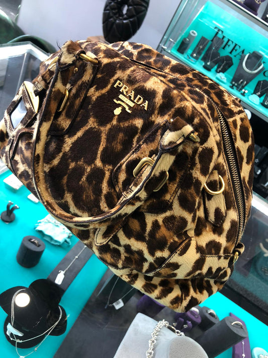 Prada Leopard Print Handbag