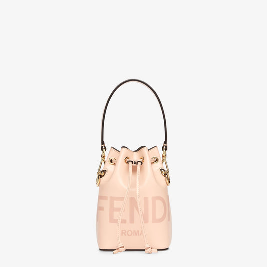 Fendi Mon Tresor Pale Pink Leather Mini Bucket Bag