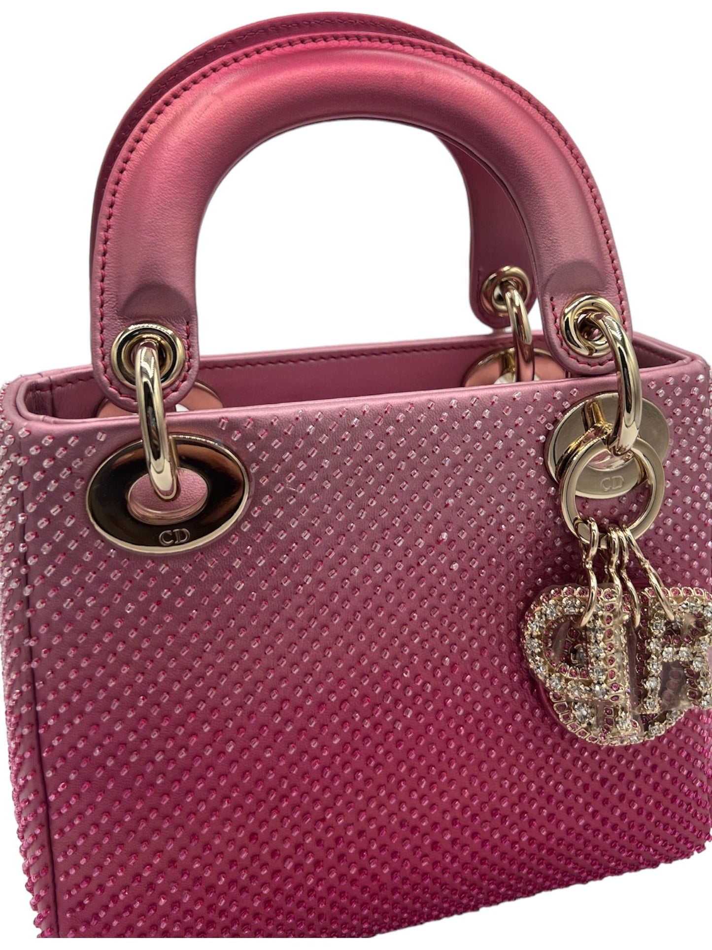 DIOR - Lady Dior Pink Lambskin Handbag