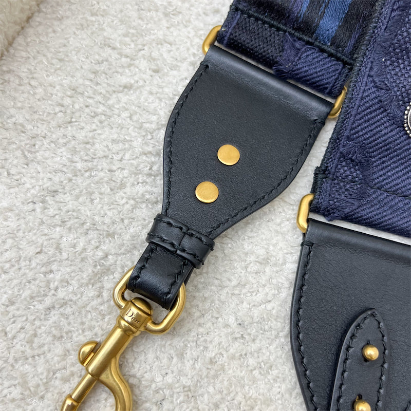 Dior Embellished Studded Strap in Navy Canvas AGHW