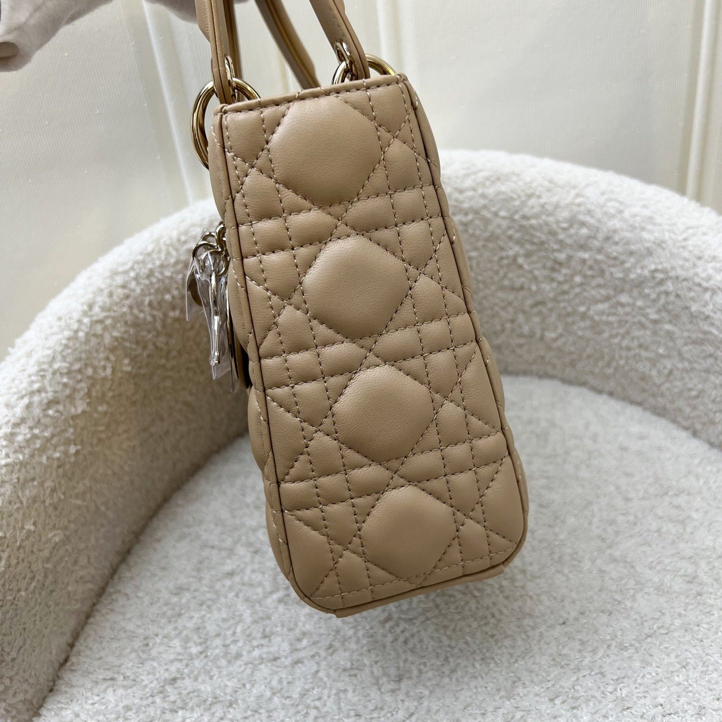 Dior Lady Dior ABCDior Small Bag in Biscuit Lambskin and LGHW